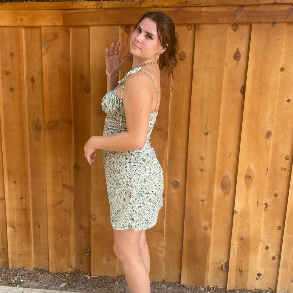 Floral Green Dress